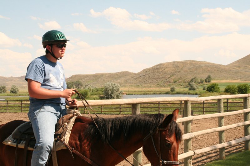 Trip (219).JPG - Kris is horseback riding at a ranch in Gillette, Wyoming